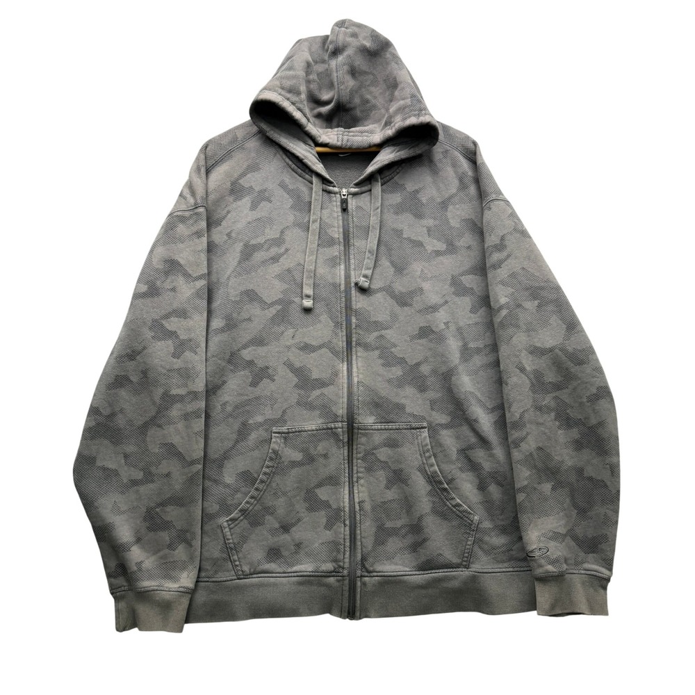 C9 by Champion Full Zip Hoodie Mens XXL Gray Camo Fleece Fleece Outdoor